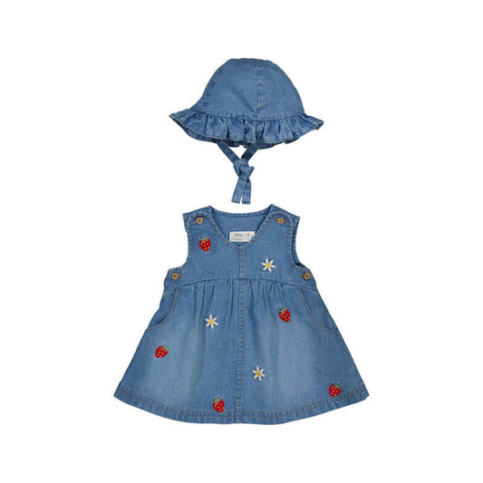 Mayoral Dress with Hat - Denim