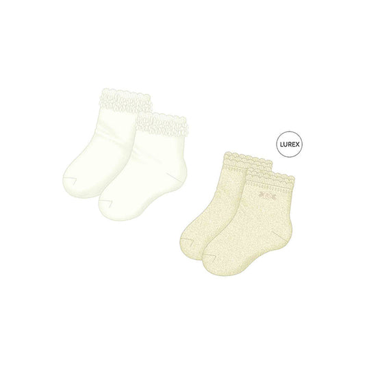 Mayoral Dressy Sock 2 pack - Champagne