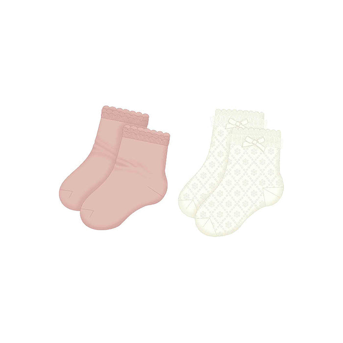 Mayoral Dressy Sock 2 pack - Rose
