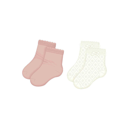 Mayoral Dressy Sock 2 pack - Rose