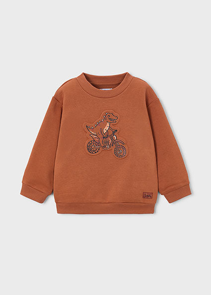 Mayoral Embroirdered Sweatshirt - Brick Red