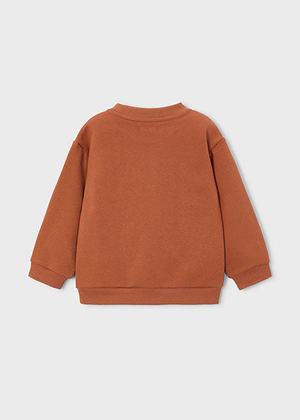 Mayoral Embroirdered Sweatshirt - Brick Red