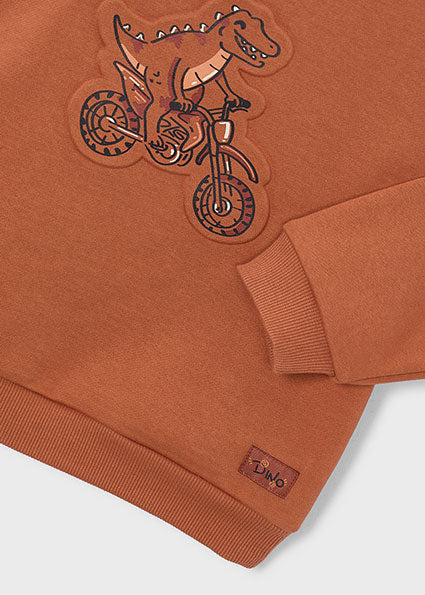 Mayoral Embroirdered Sweatshirt - Brick Red