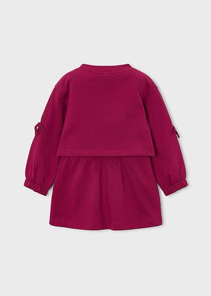 Mayoral Fleece Dress - Cherry