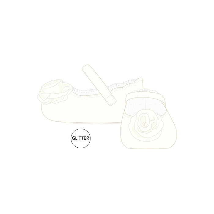 Mayoral Floral Mary Jane Shoes - Natural White