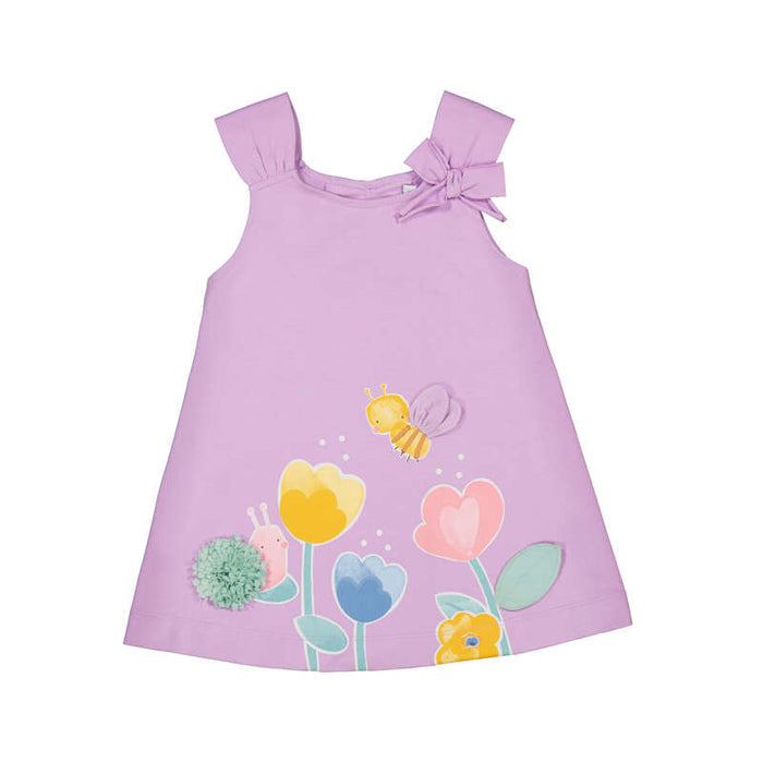 Mayoral Graphic Dress - Lilac with Flowers
