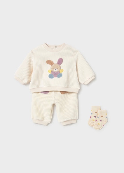 Mayoral Graphic Tracksuit with Socks - Pottery