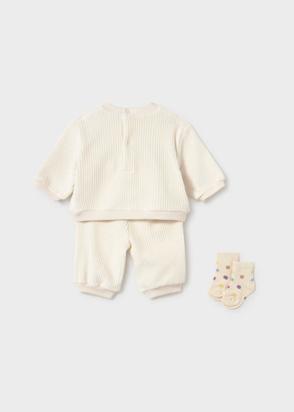Mayoral Graphic Tracksuit with Socks - Pottery
