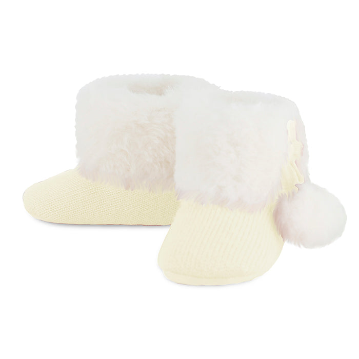 Mayoral Knit Boots - Natural