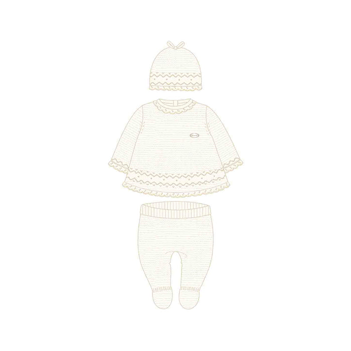 Mayoral Leg Warmer & Hat Set - Natural