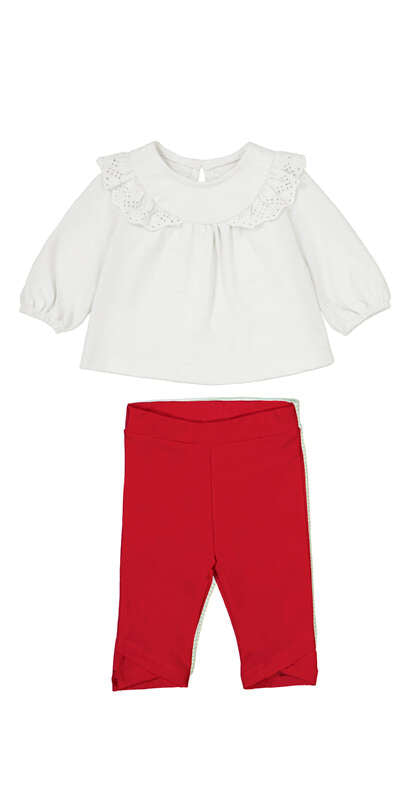 Mayoral Leggings and Long Sleeve Shirt Set - Red