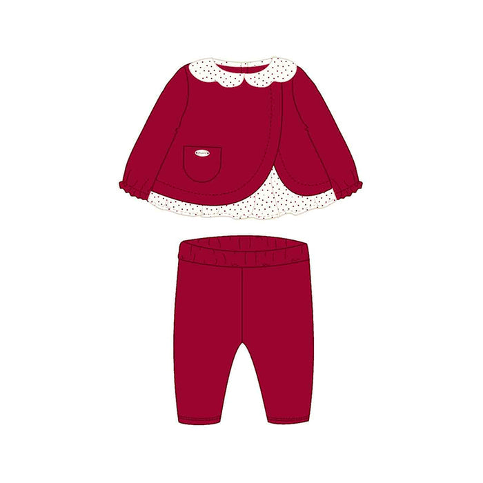 Mayoral Leggings & Tee 2pc Set - Cherry Red