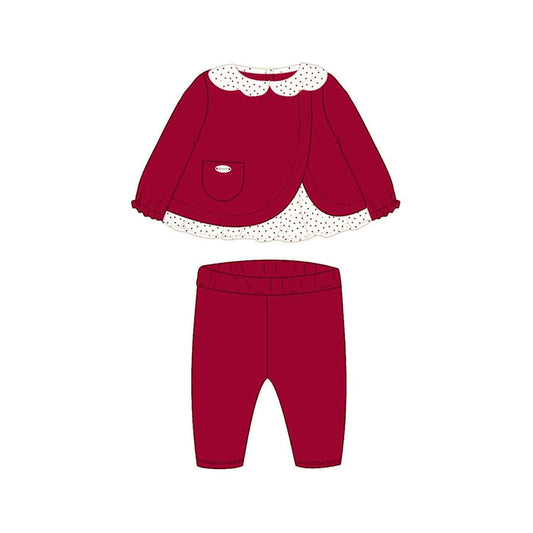 Mayoral Leggings & Tee 2pc Set - Cherry Red