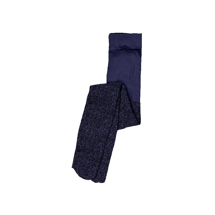 Mayoral Lurex Tights - Navy with Metallic Threading