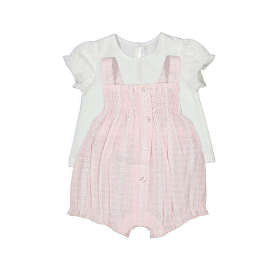 Mayoral Overall and T-Shirt Set - Baby Rose