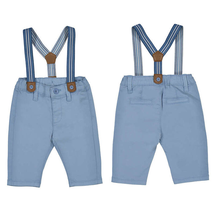 Mayoral Pants with Suspenders - Regatta Blue