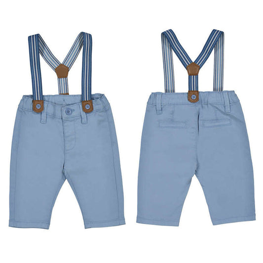 Mayoral Pants with Suspenders - Regatta Blue