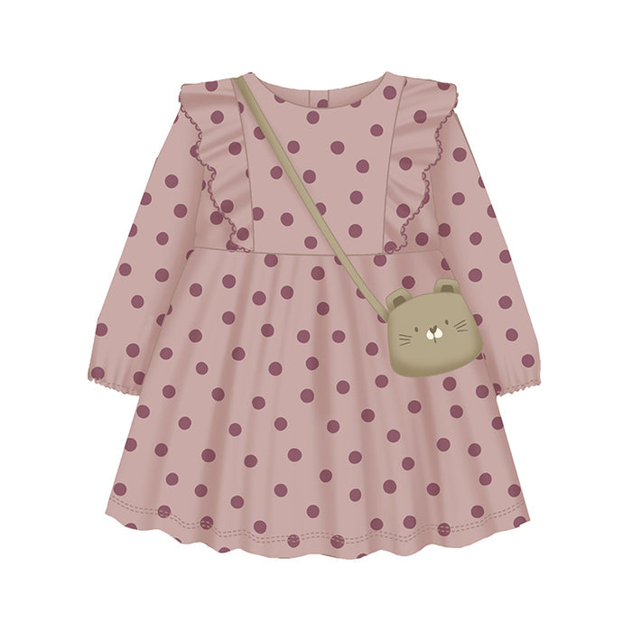 Mayoral Printed Dress with Bag - Crystal Polka-dot