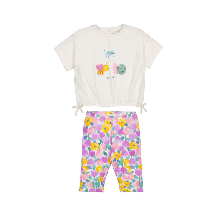 Mayoral Printed Legging and T-Shirt Set - Lilac