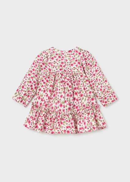 Mayoral Printed Velvet Dress - Petal