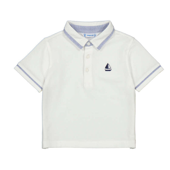 Mayoral Sailboat Polo T-Shirt - White