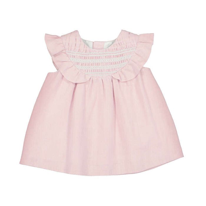 Mayoral Smocked Dress - Baby Pink