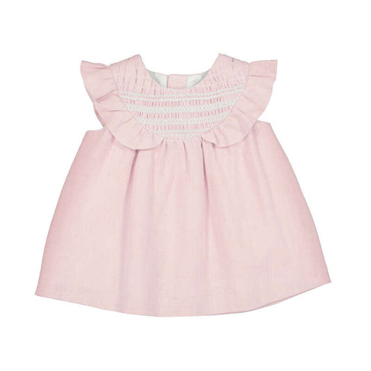 Mayoral Smocked Dress - Baby Pink