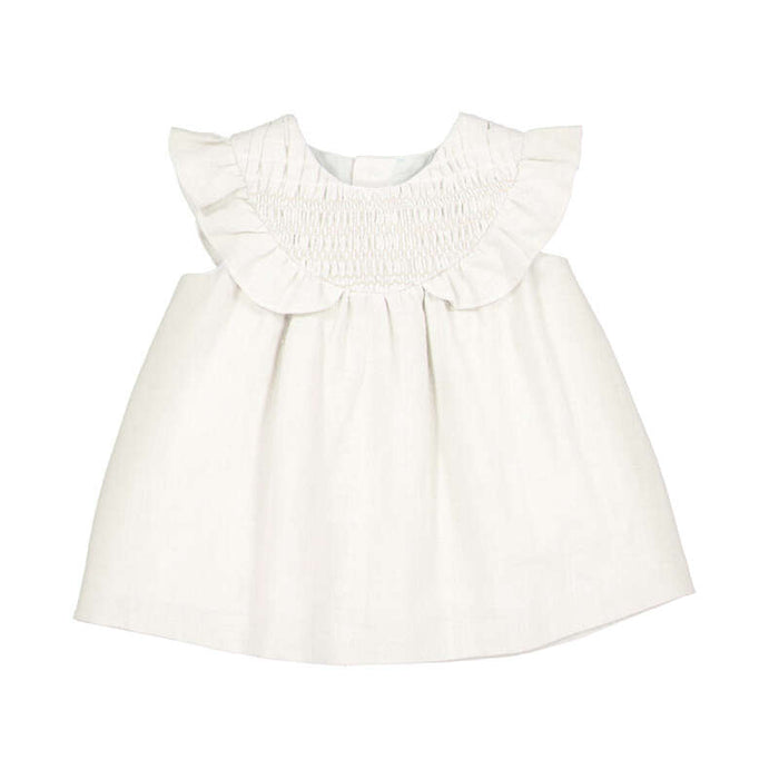 Mayoral Smocked Dress - Cream