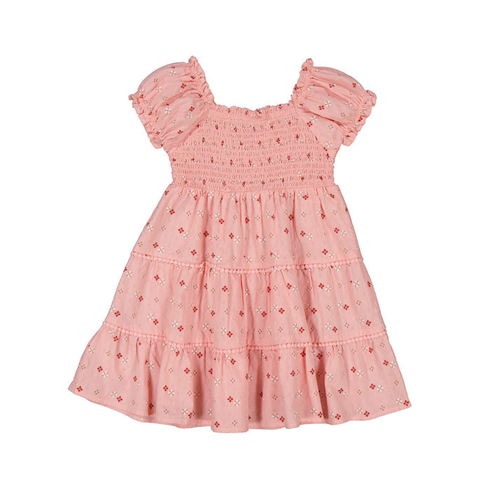 Mayoral Smocked Dress - Salmon
