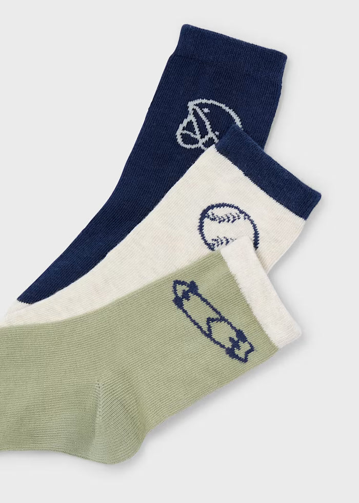 Mayoral Socks Set - 3Pairs Pistachio