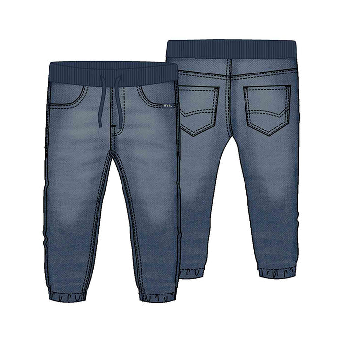 Mayoral Soft Denim Jogger Pant - Dark Blue