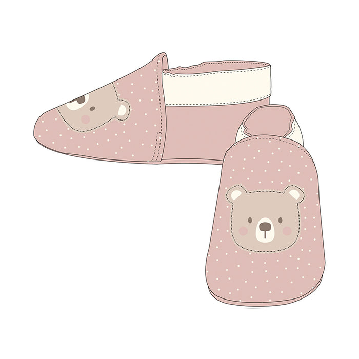 Mayoral Soft Sole Booties - Crystal Pink Bear