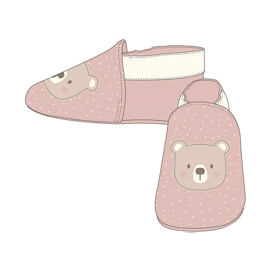 Mayoral Soft Sole Booties - Crystal Pink Bear