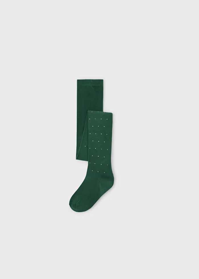 Mayoral Studded Tights - Bottle Green