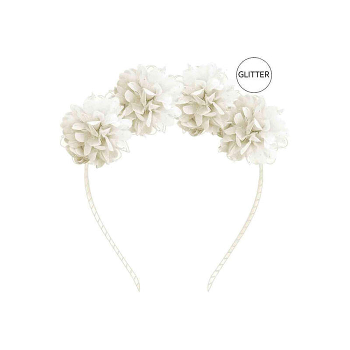 Mayoral Tulle Flower Headband - Natural
