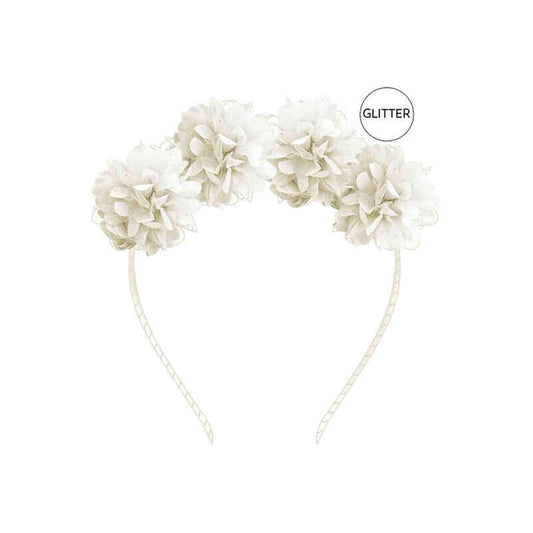 Mayoral Tulle Flower Headband - Natural