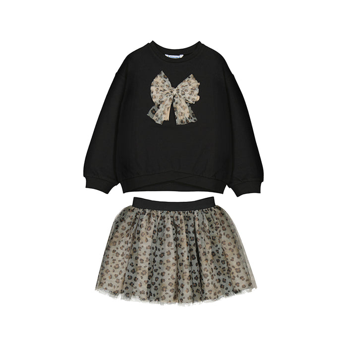Mayoral Tulle Skirt Set - Black