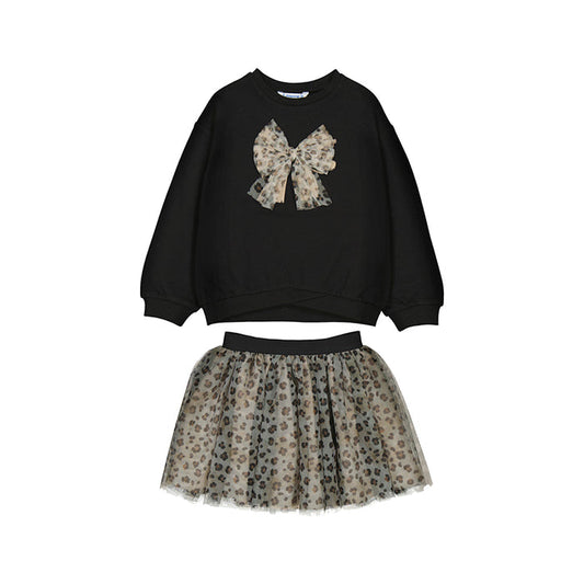 Mayoral Tulle Skirt Set - Black