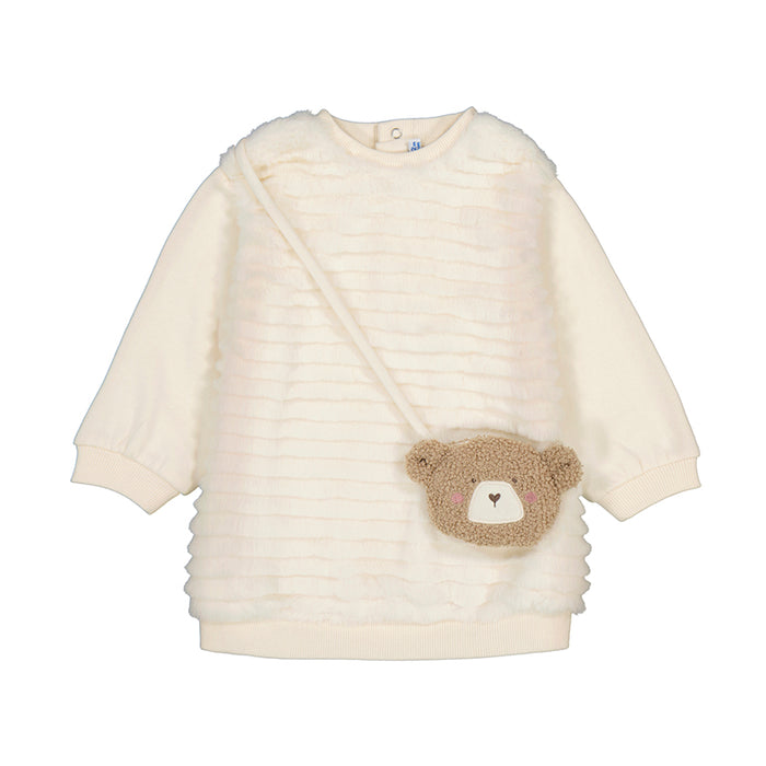 Mayoral Tunic Dress with Bag - Macchiato Bear