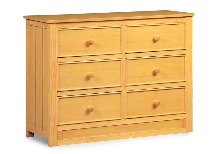 Delta Children Natural (260) Melody 6 Drawer Dresser, Left view c1c