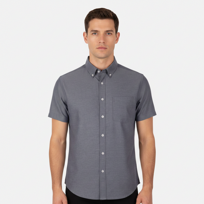 Men Basic Oxford Short Sleeve Shirt
