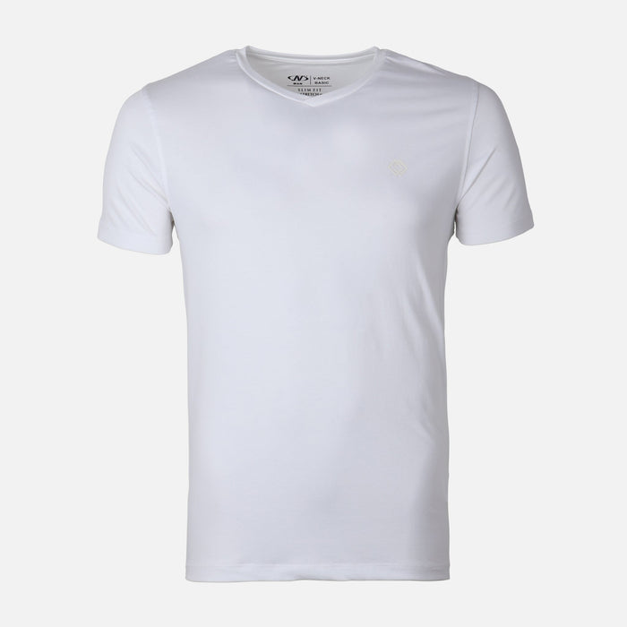 Men Spandex T-Shirt V-Neck