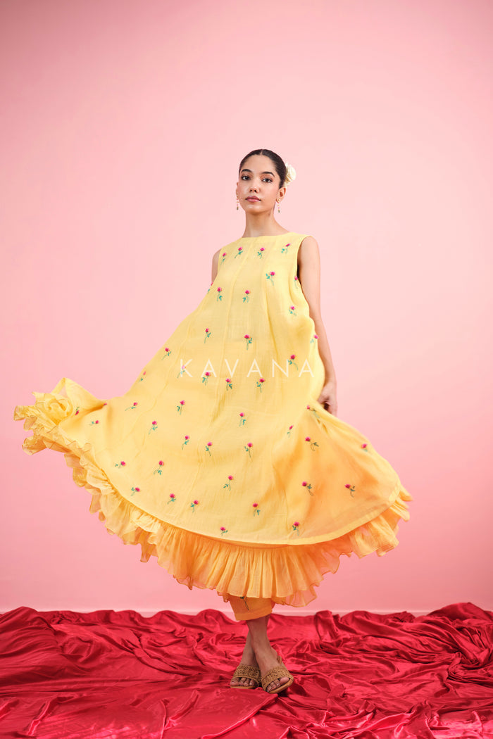 Mimosa Chanderi Kurta Set