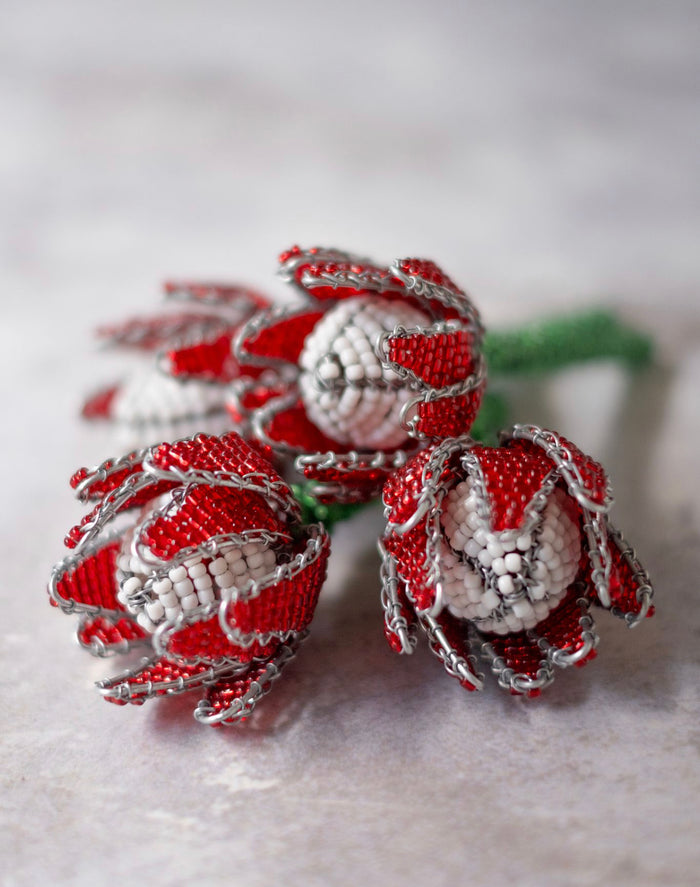 Miniature Beaded Protea Flower