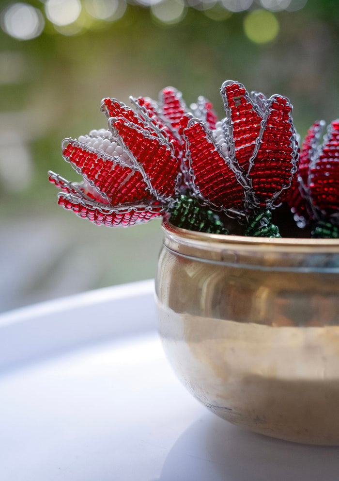 Miniature Beaded Protea Flower