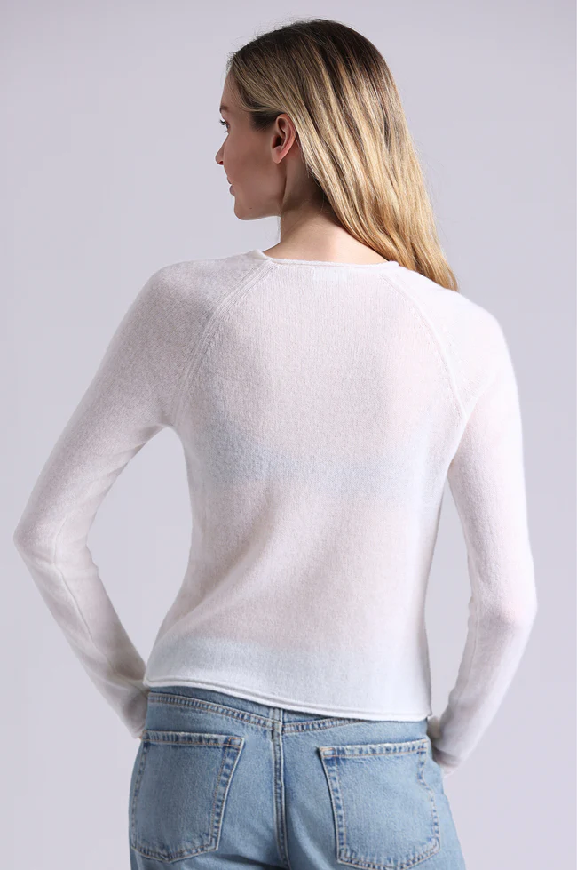 Minnie Rose Raglan Crew with Rolled Trims