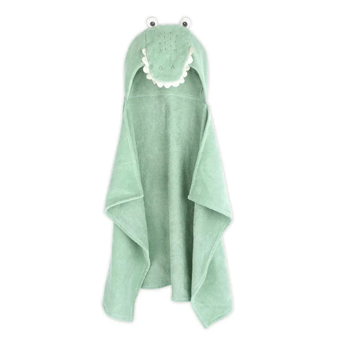 Mon Ami Hooded Towel - Green Alligator