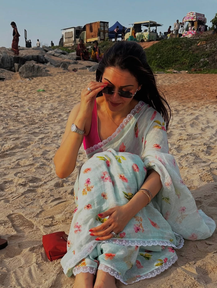 Morning dew sari