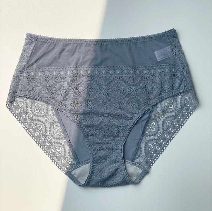 Moroccan High Waist Bikini | Blue Gray