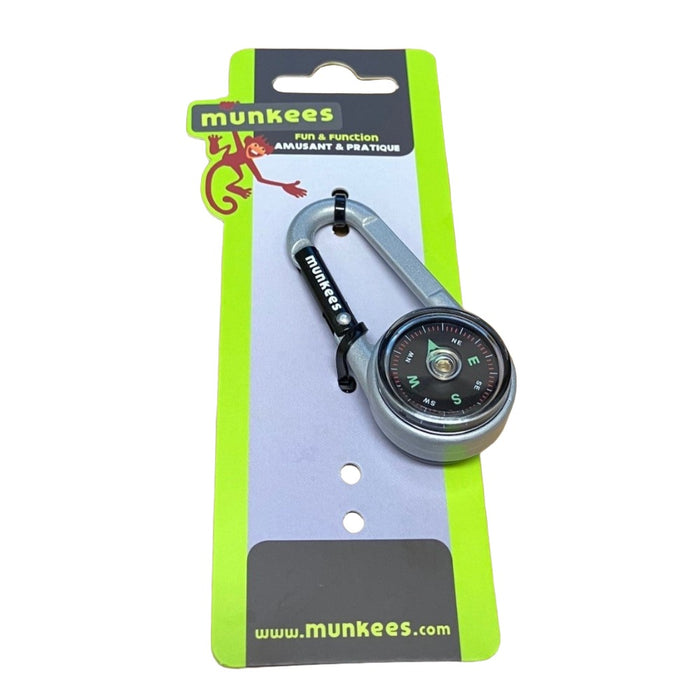 MUNKEES Carabiner Compass With Thermometer